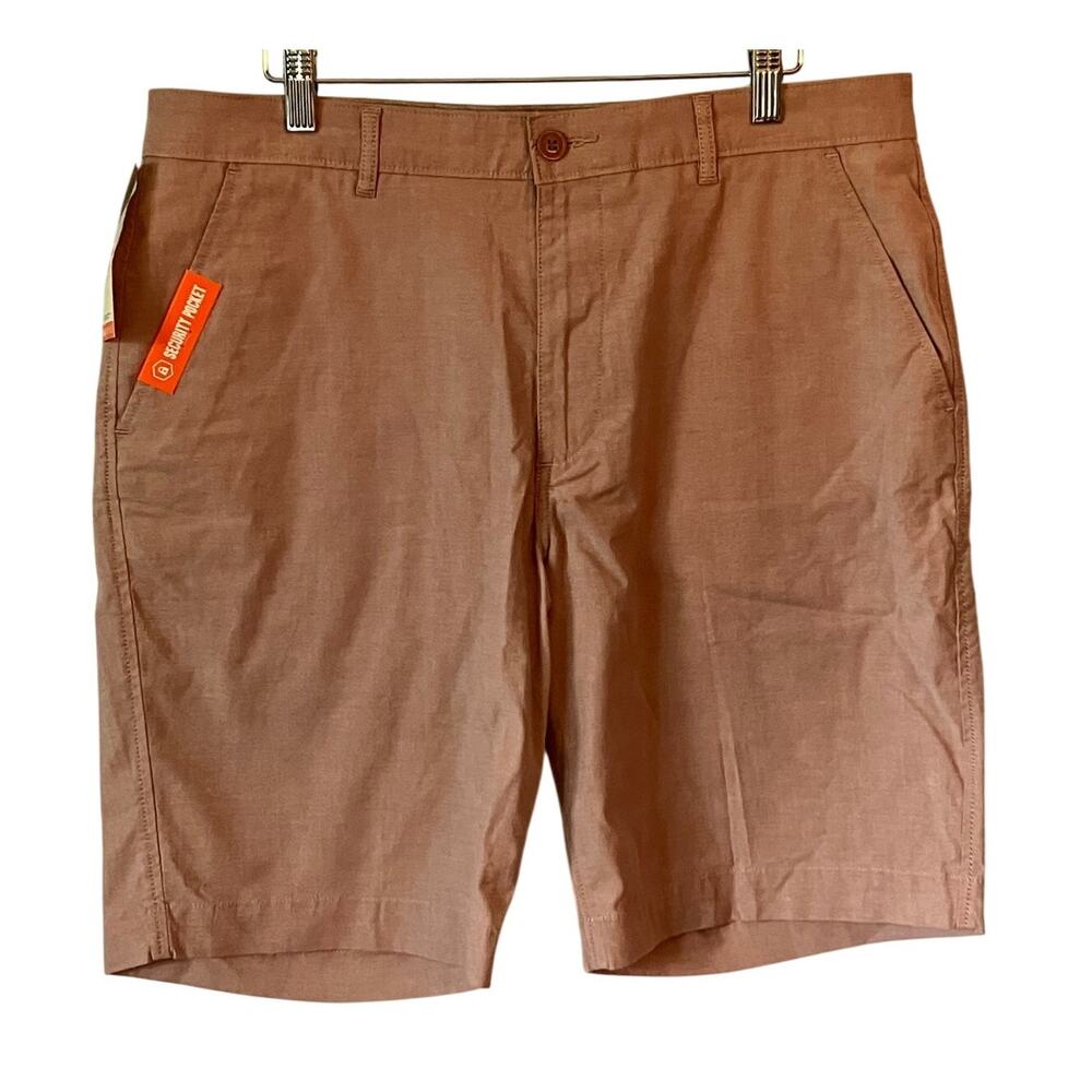 Dockers Shorts Size 33 Mens New Dura Flex Lite Dusty Pink Zip Front Shorts NWT
